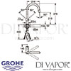 Grohe Minta Single-Lever Kitchen Sink Mixer Tap Dimensions